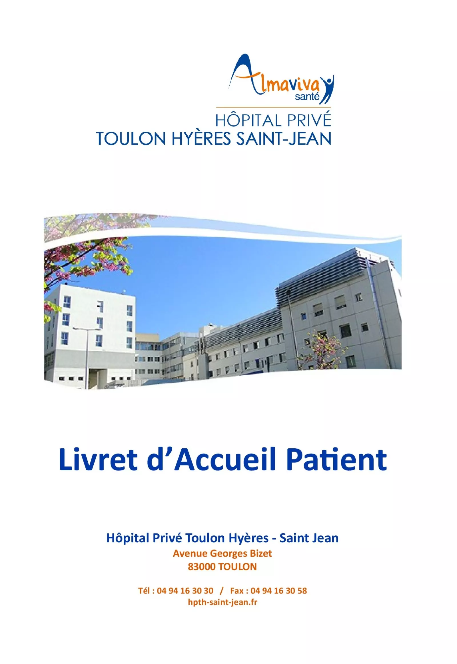 Livret d’Accueil Patient - Général